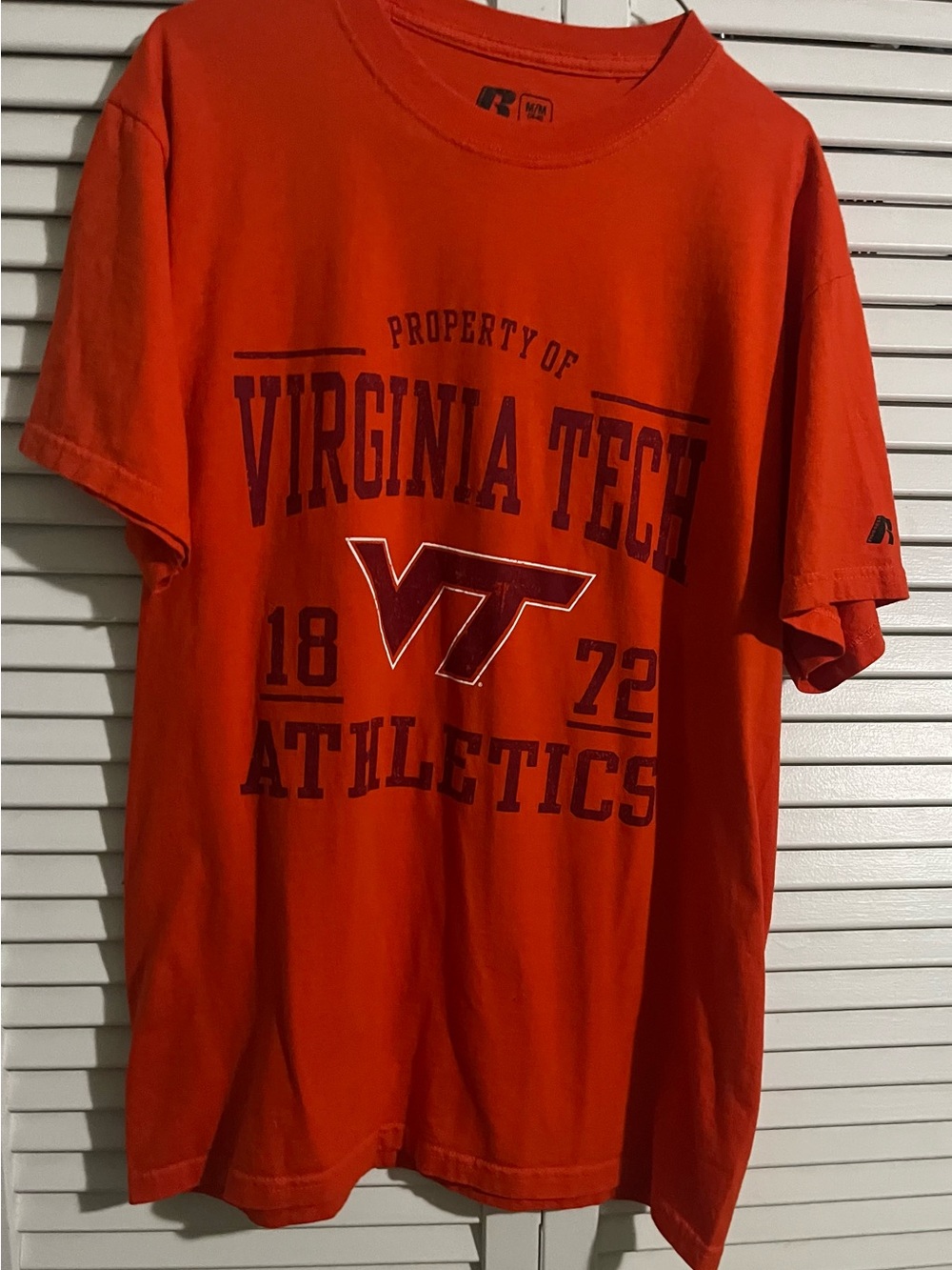 Men’s Russell Athletic Virginia Tech Orange Graphic Tee Medium